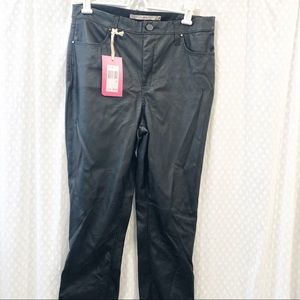 CHELSEA & VIOLET • black pleather pants SIZE 31